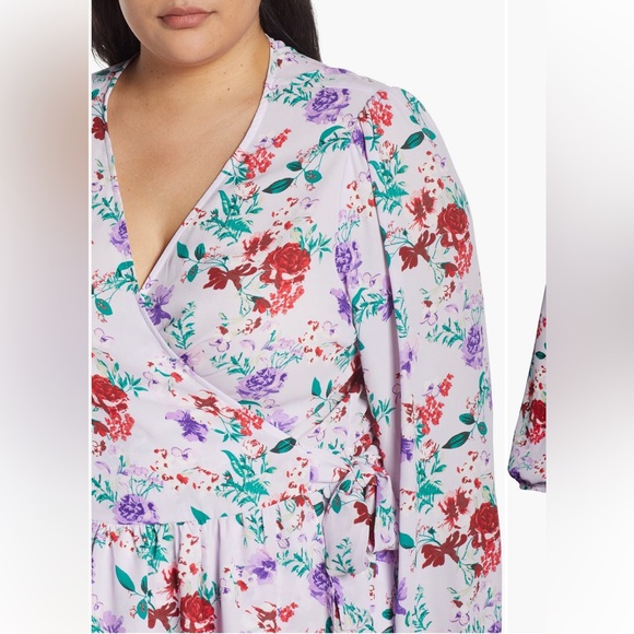 Bobeau Floral Wrap Blouse - Picture 10 of 10